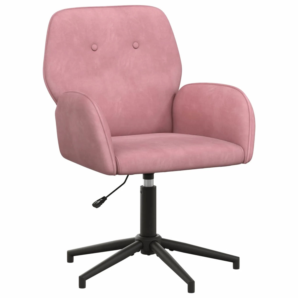 Sedia da scrivania girevole 54 x 55 x 90 cm Rosa Velluto (V) 42034347