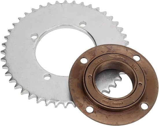 Set di ingranaggi per catena 44T - Ingranaggi staccabili in acciaio - Freno posteriore a 4 velocità - Mini motocicli/ATV - Materiale duraturo - Set di ingranaggi per catena