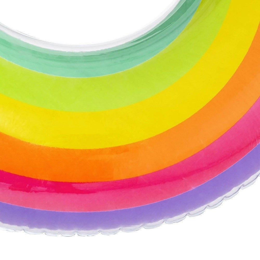 Trade Shop - Poltrona Gonfiabile Doppia Rainbow Dream 186x116 Cm Maniglie Portalattine 43648 -