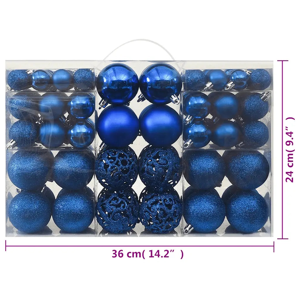 Set Palline di Natale 100 pz Blu CFW3577608