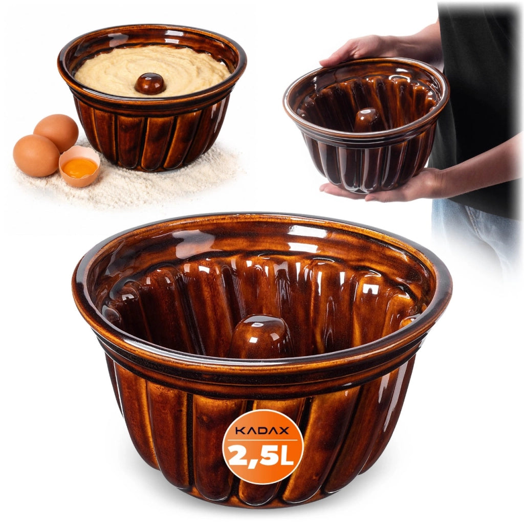 Teglia per torta KADAX con manicotto a camino, in gres, 24 cm, 2,5 l