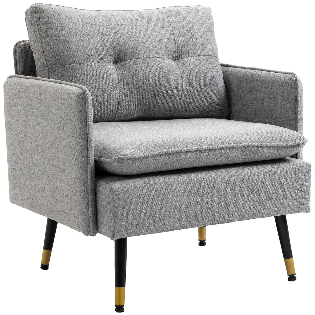 Poltrona Moderna in Tessuto ¨C Zephmum ¨C Grigio 72x70x80