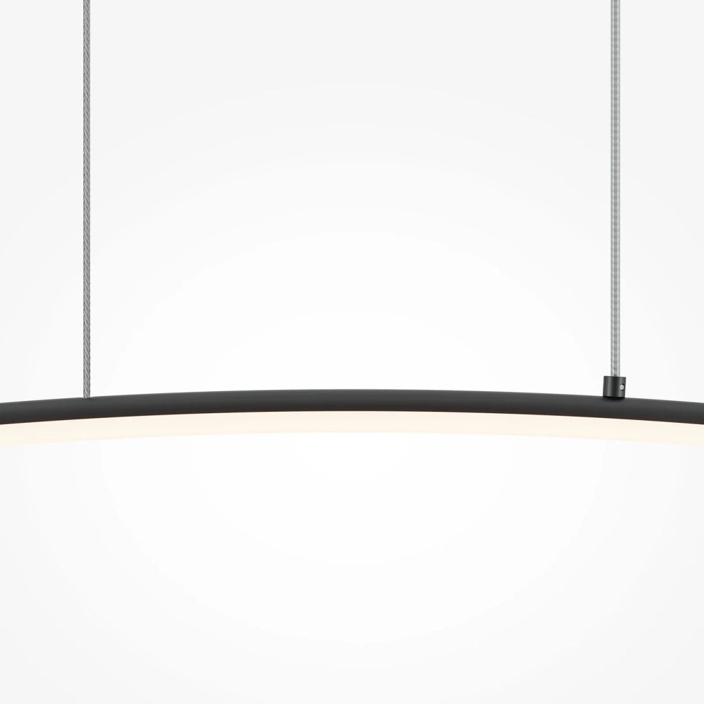 Maytoni Lampadario moderno Curve 1 luce LED integrato nero metallo