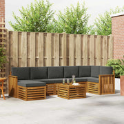 Set di divani da esterno con cuscino 8 pcs Naturale e Antracite
