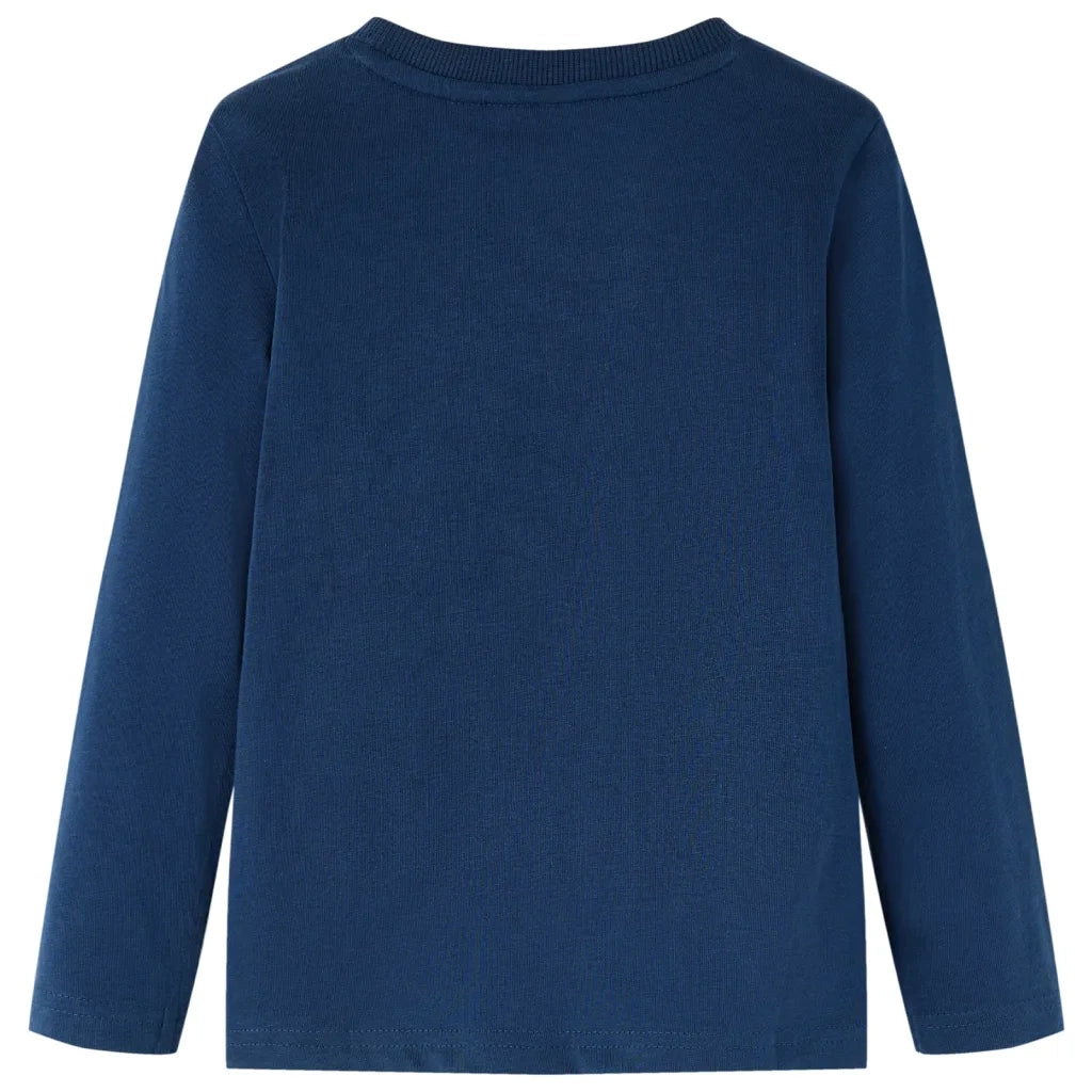 Maglietta per Bambini a Maniche Lunghe Blu Marino 92