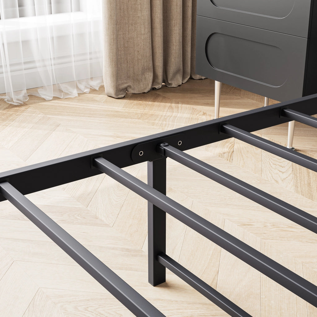 Letto 140x200 cm con LED, testiera contenitore e porte USB