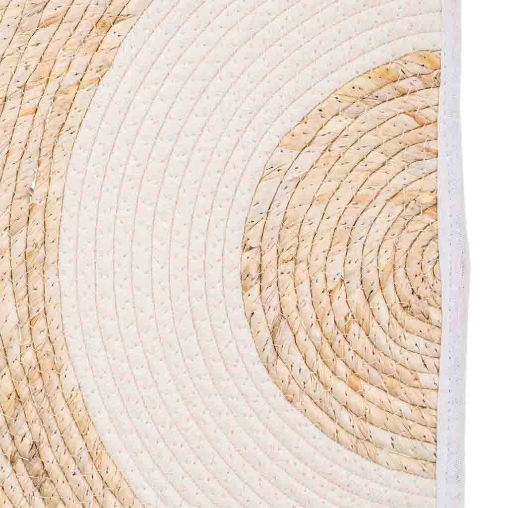 Tappeto marrone in fibra naturale intrecciato a mano 100x50x1h