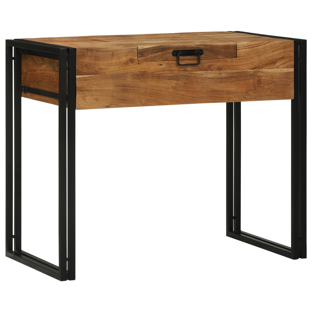 Tavolo da Trucco 90x50x75 cm in Legno Massiccio di Acacia