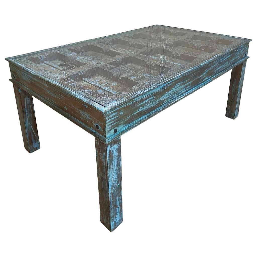 Tavolo in legno fatto a mano 170x107x76h cm