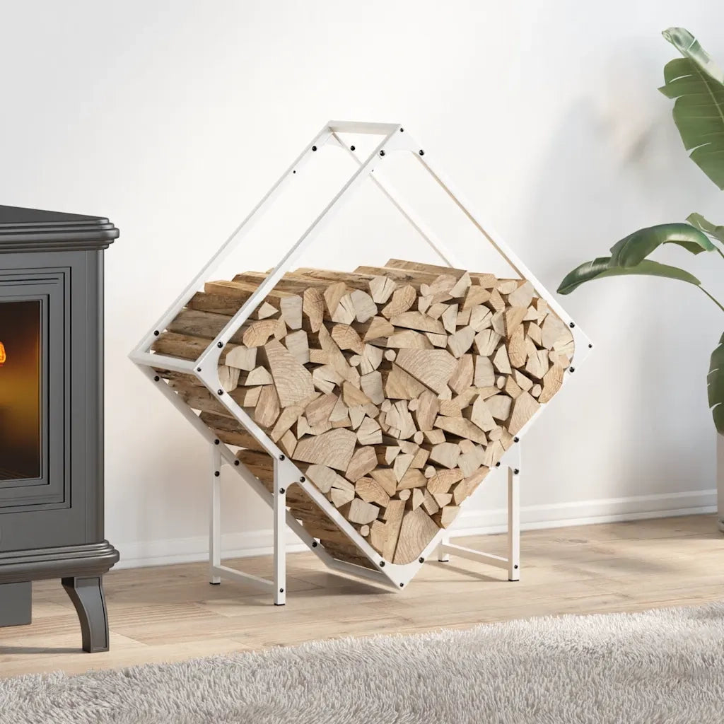 Rastrelliera per Legna da Ardere Bianca 80x25x80 cm CFW5997521