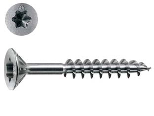 VITI PANEL-VIT PV TESTA SVASATA PIANA TORX ACCIAIO CHROMITING- - ø mm.3.5x35 - 500 pezzi MUSTAD
