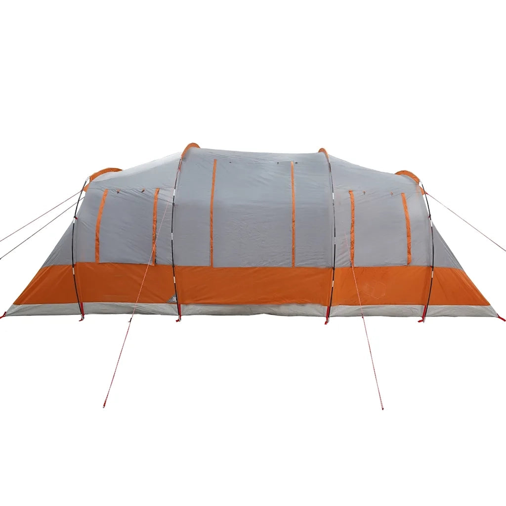 vidaXL Tenda da Campeggio a Tunnel per 4 Persone Grigio e Arancione