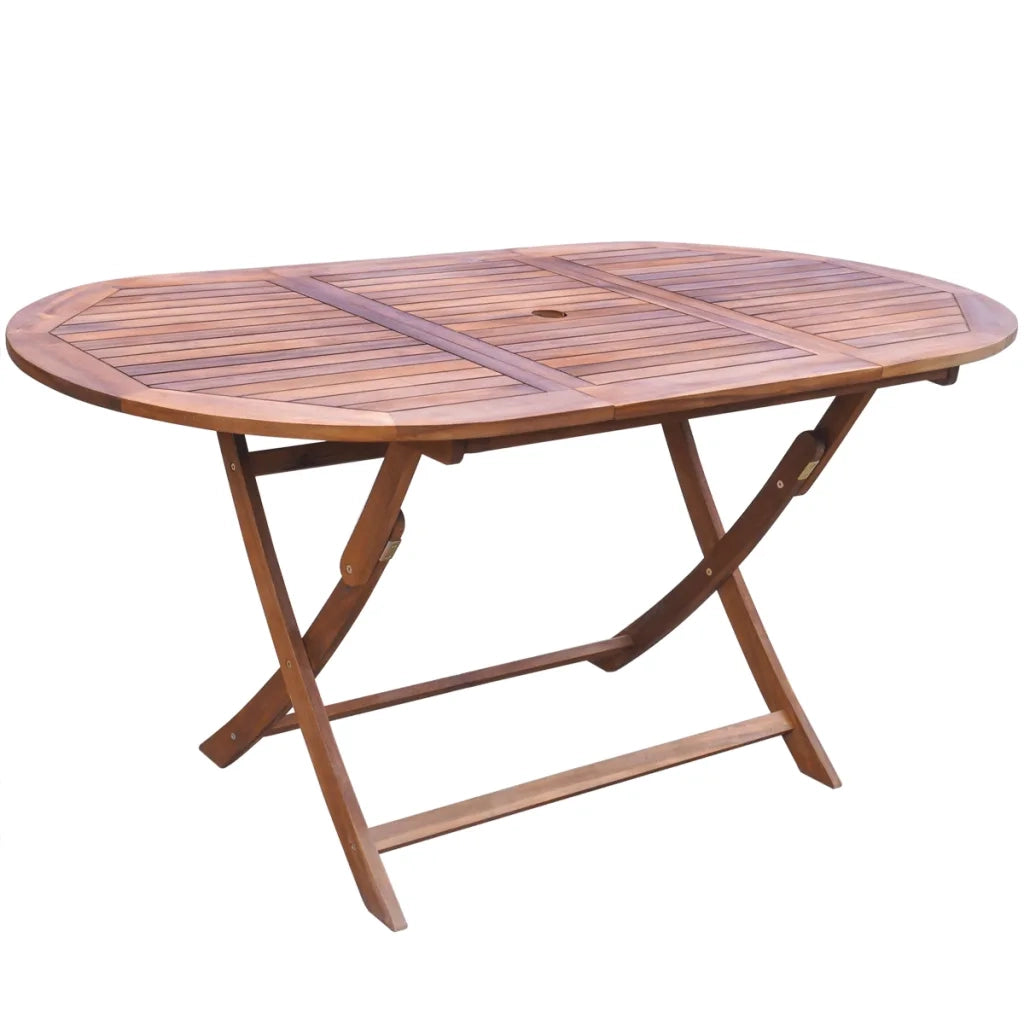 Set da Pranzo da Giardino 9 pz con Cuscini Massello di Acacia 42649