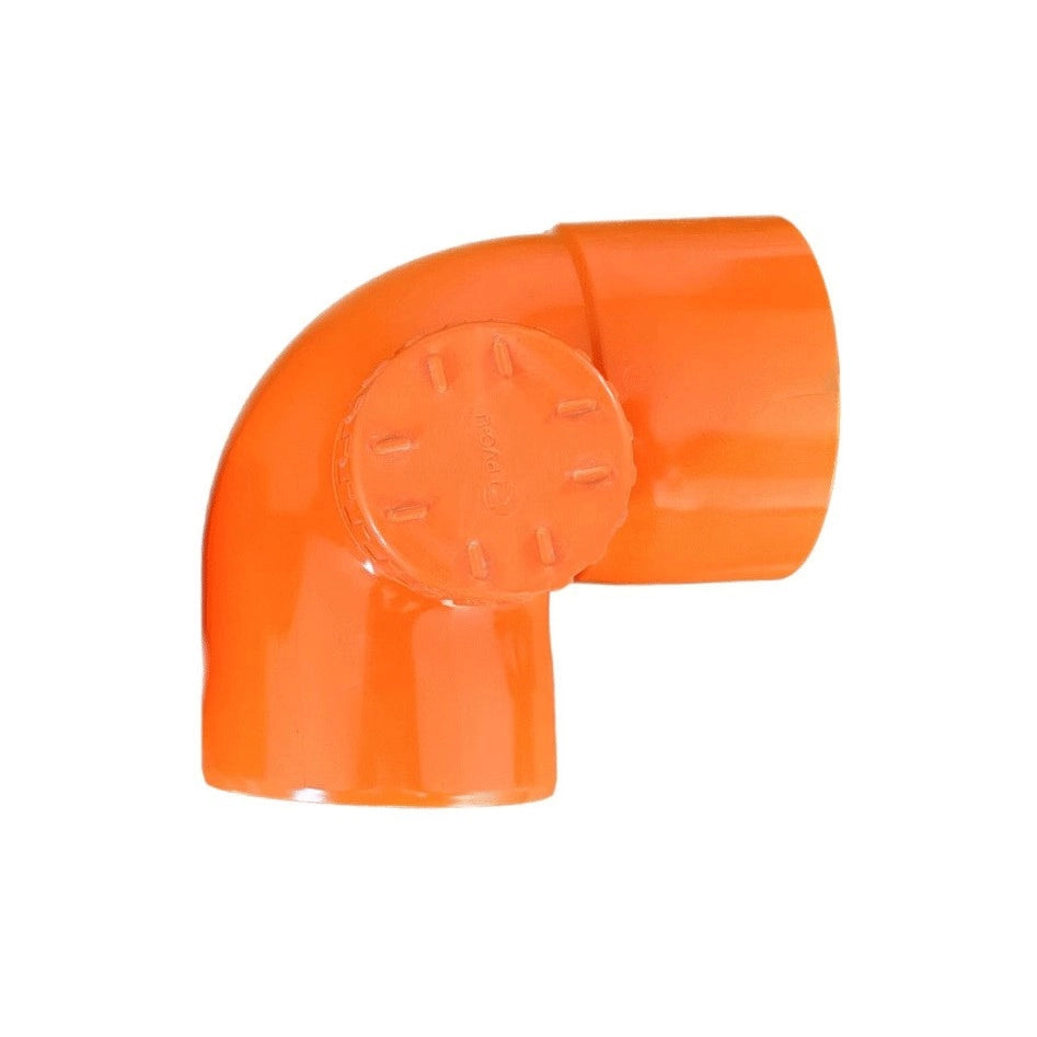 Curva 87,30° con tappo per ispezione in pvc : Diametro - 140, Modello - Destra