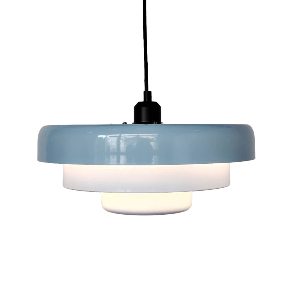 Sospensione interna metallo, ø35cm, blu chiaro
