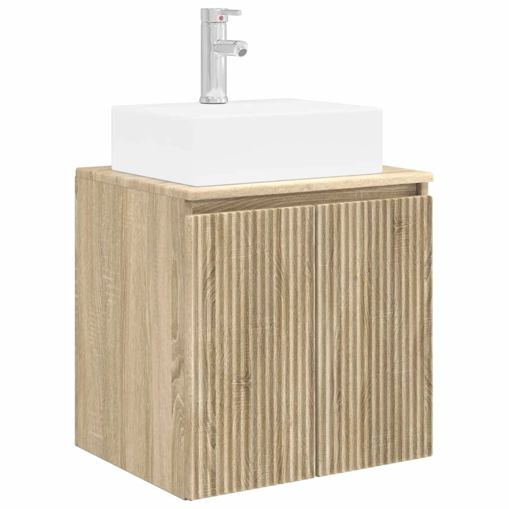 Set di Armadi da Bagno 3 pz Rovere Sonoma 49,5 x 41 x 62,5 cm 3405649