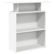 Scrivania | Tavolo da Ufficio per Reception Bianca 100x40x104 cm in Legno Massello