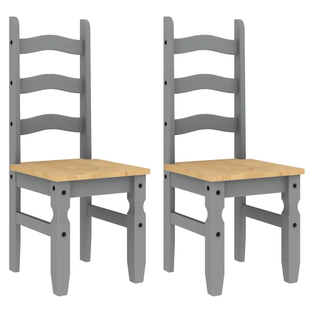 Set da Pranzo 3 pz PANAMA Grigio in Legno Massello di Pino 3345207