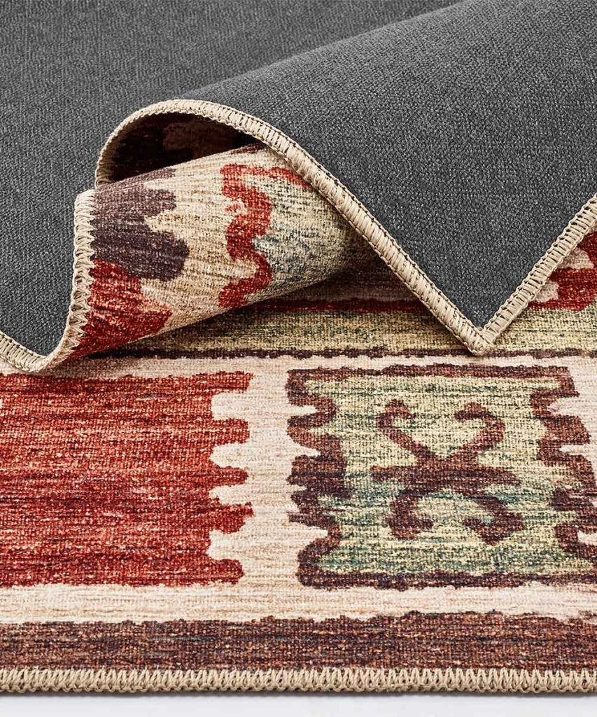 Tappeto arredo casa ANATOLIA KILIM 04 cm.115x175 riproduzione disegno persiano classico in stile vintage. Tappeto lavabile e antiscivolo per ingresso, soggiorno, camera da letto.
