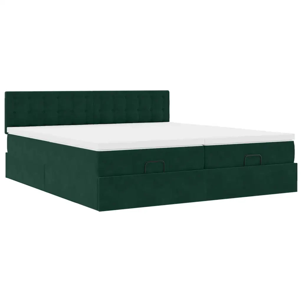 Struttura Letto Pouf con Materassi 180x200 cm Velluto 3312113