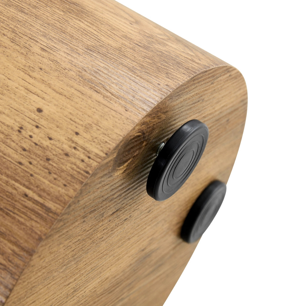 TAVOLINO rotondo 30x55 cm in MDF effetto legno, colore legno