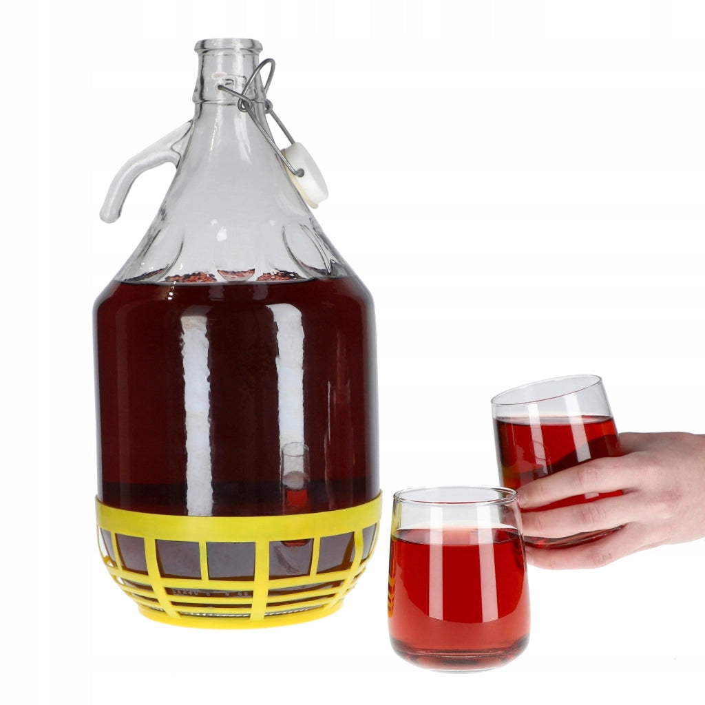 Damigiana KADAX da 5 litri per vino, liquori, sidro, bottiglia + tappo