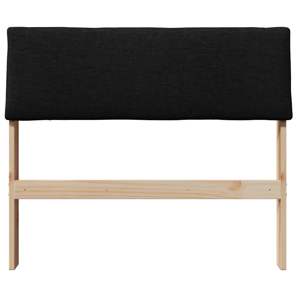 Testiera imbottita Nero 90 cm Pino massello 879141