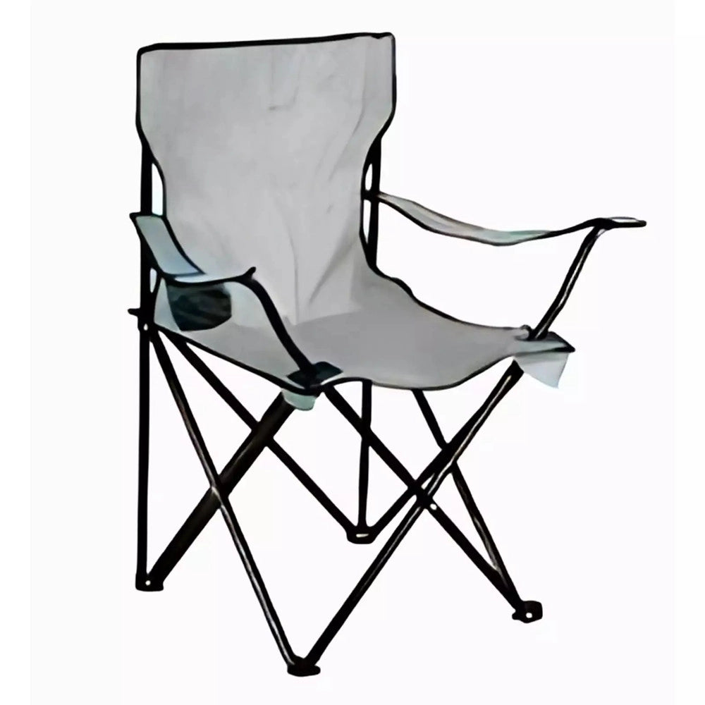 Trade Shop - Sedia Pieghevole Con Portabicchiere Da Pesca Campeggio Mare Spiaggia Tinta Unita 285006 -