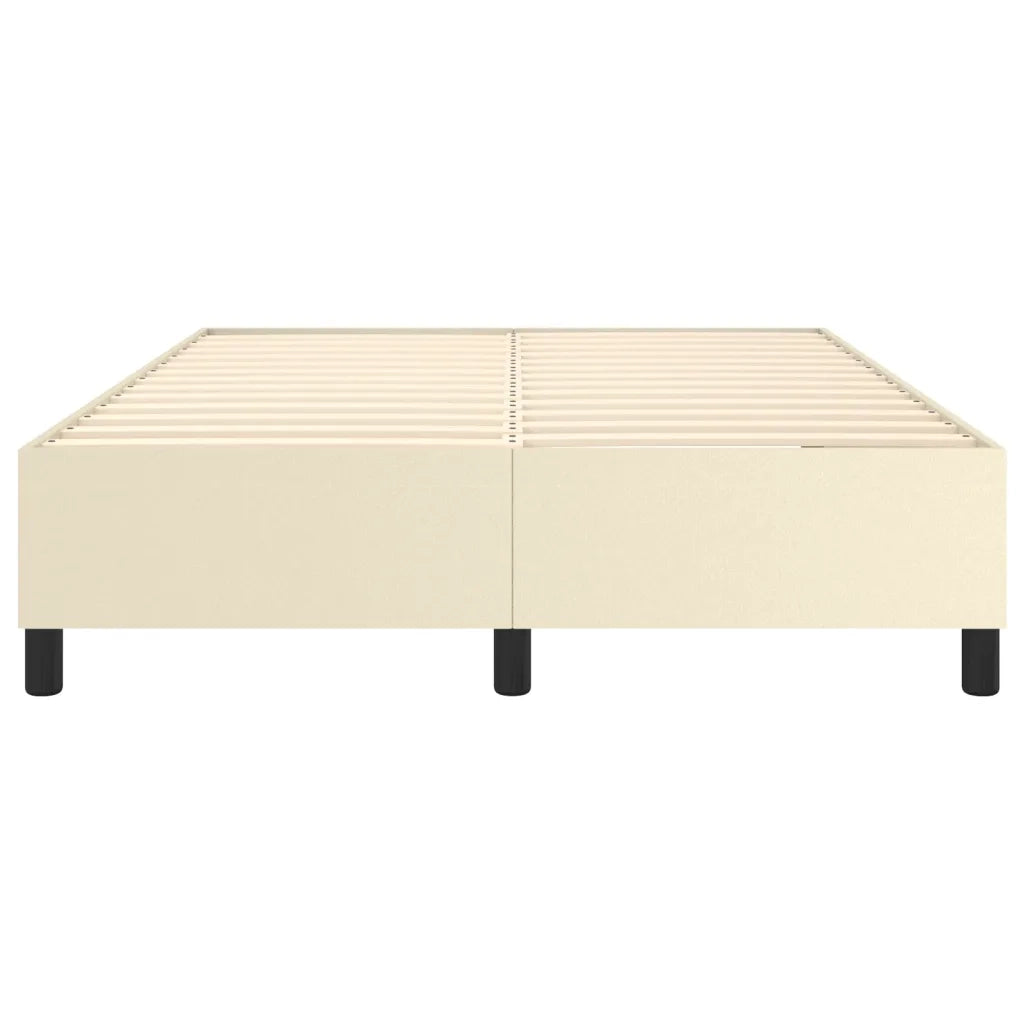 Struttura Letto a Rete a Molle Crema 140x190 cm in Similpelle 3121043