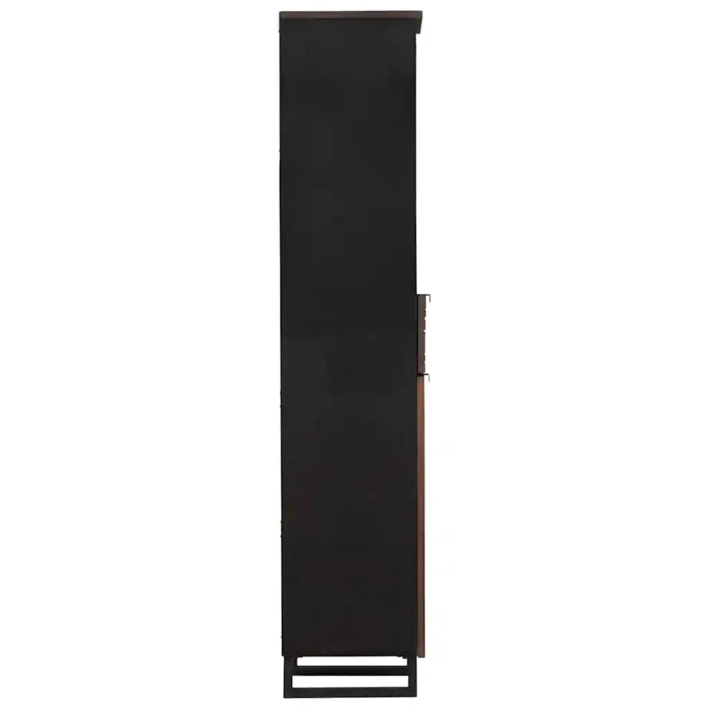vidaXL Mobile da Bagno con cassetto Rigato Marrone 38 x 33 x 160 cm
