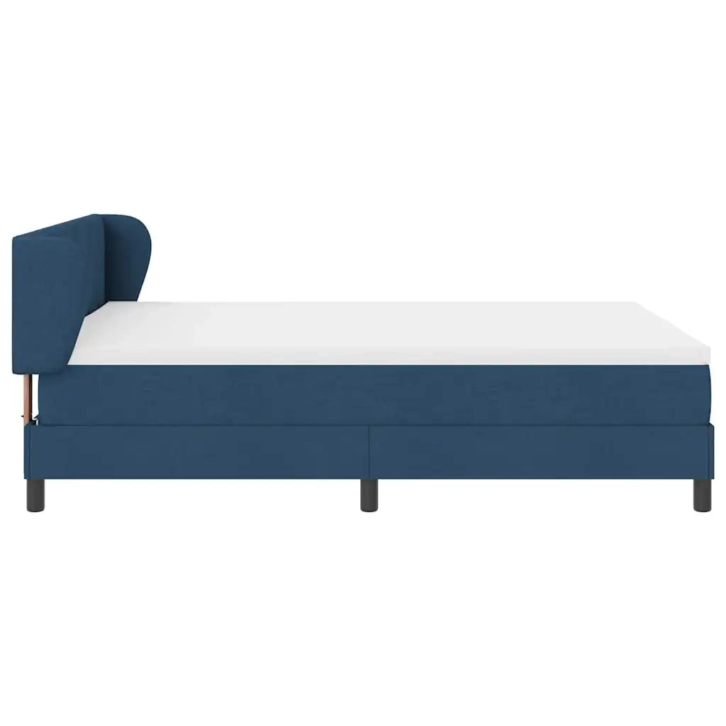 Letto a molle con testiera Blu 140 x 190 cm Tessuto 3340086