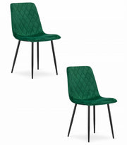 Sedia VALORA TURIN - Velluto verde scuro x 2