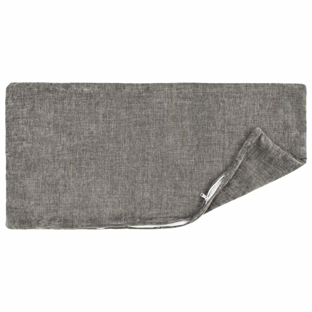 Federa 6 pcs HEERLEN Grigio Scuro 30 x 50 cm Tessuto Chenille 907788