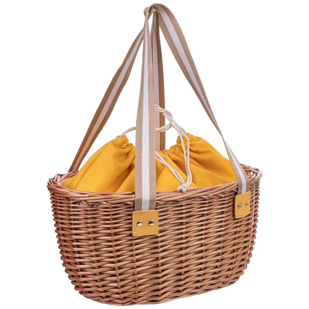 Cestino da picnic marrone 40x29x20h cm