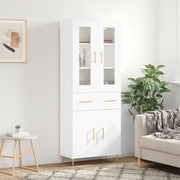 Credenza Bianca 69,5x34x180 cm in Legno Multistrato 3198521