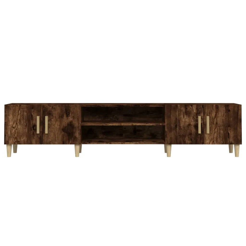 Mobile TV-Credenza per TV Rovere Fumo 180x31,5x40 cm in Legno Multistrato