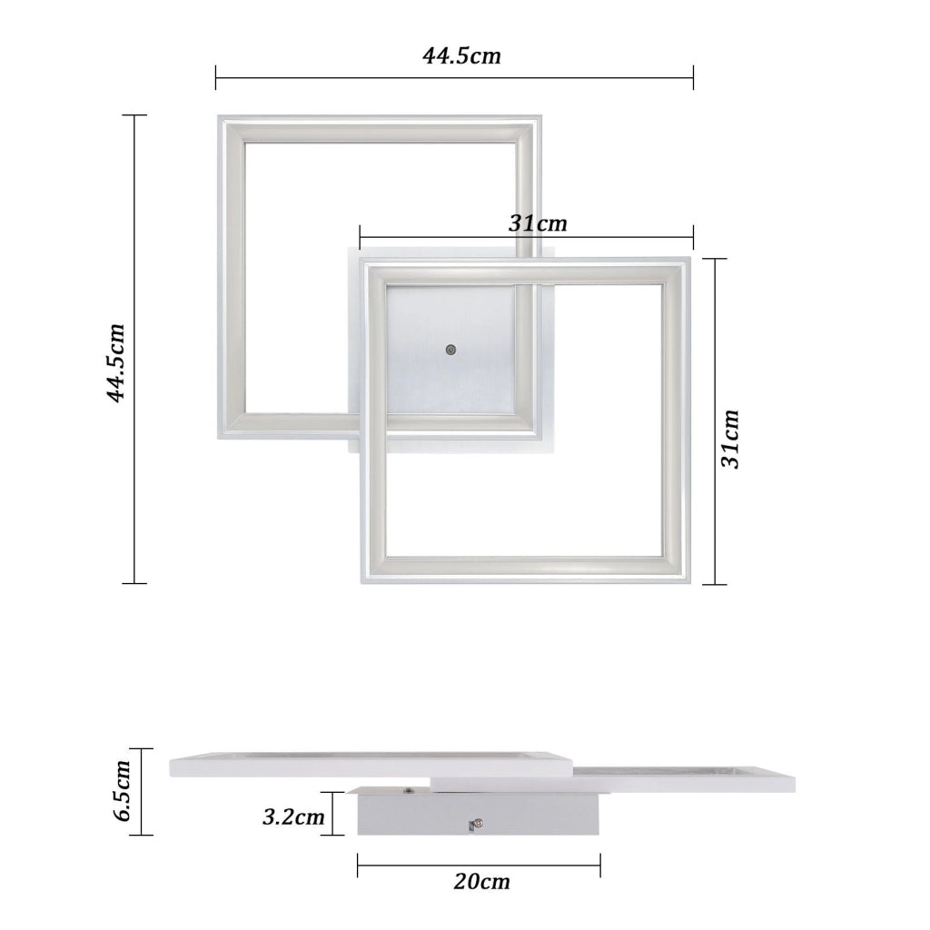 ZMH Lampada da soffitto LED moderna 35W RGB dimmerabile cambio colore telecomando per camera letto soggiorno