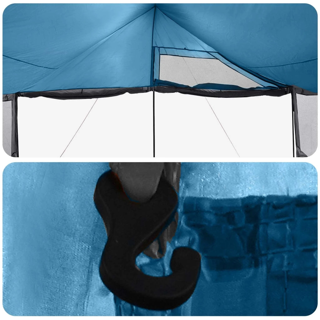 Tenda Familiare Blu 450 x 400 x 265 cm Poliestere e Acciaio 42028600