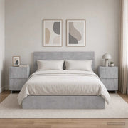 Armadio da Notte 2 pz Grigio Cemento 33,5 x 34,5 x 50 cm 8011394