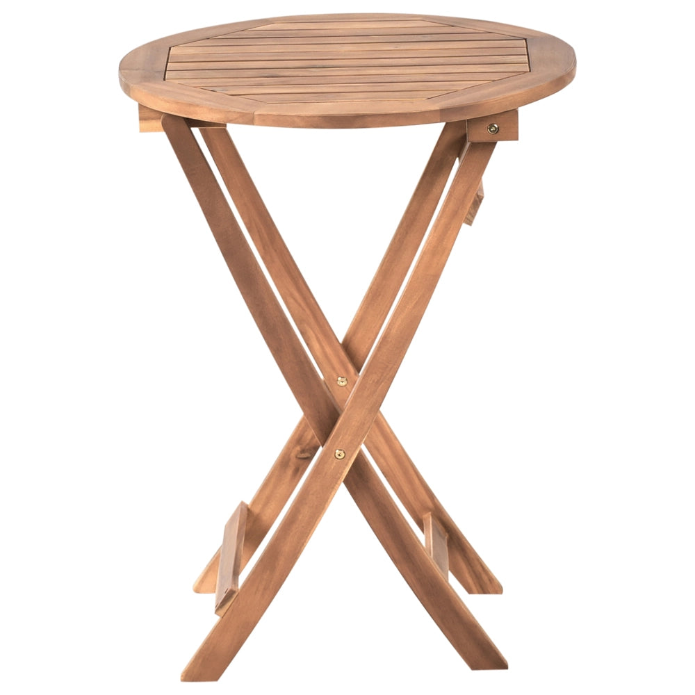 Set da balcone in legno di acacia marrone pieghevole stile retrò tradizionale