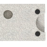 Base per Ombrellone da Giardino 25kg 45x22.5x40 cm in Granito e Acciaio Inox Grigia