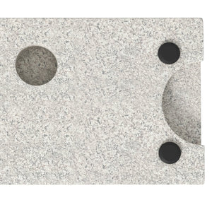 Base per Ombrellone da Giardino 25kg 45x22.5x40 cm in Granito e Acciaio Inox Grigia