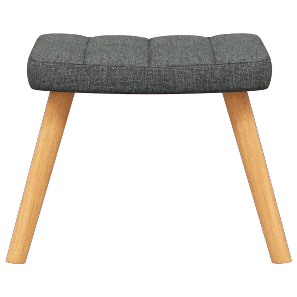 Poltrona Relax con Poggiapiedi Grigio Scuro in Tessuto cod mxl 53651