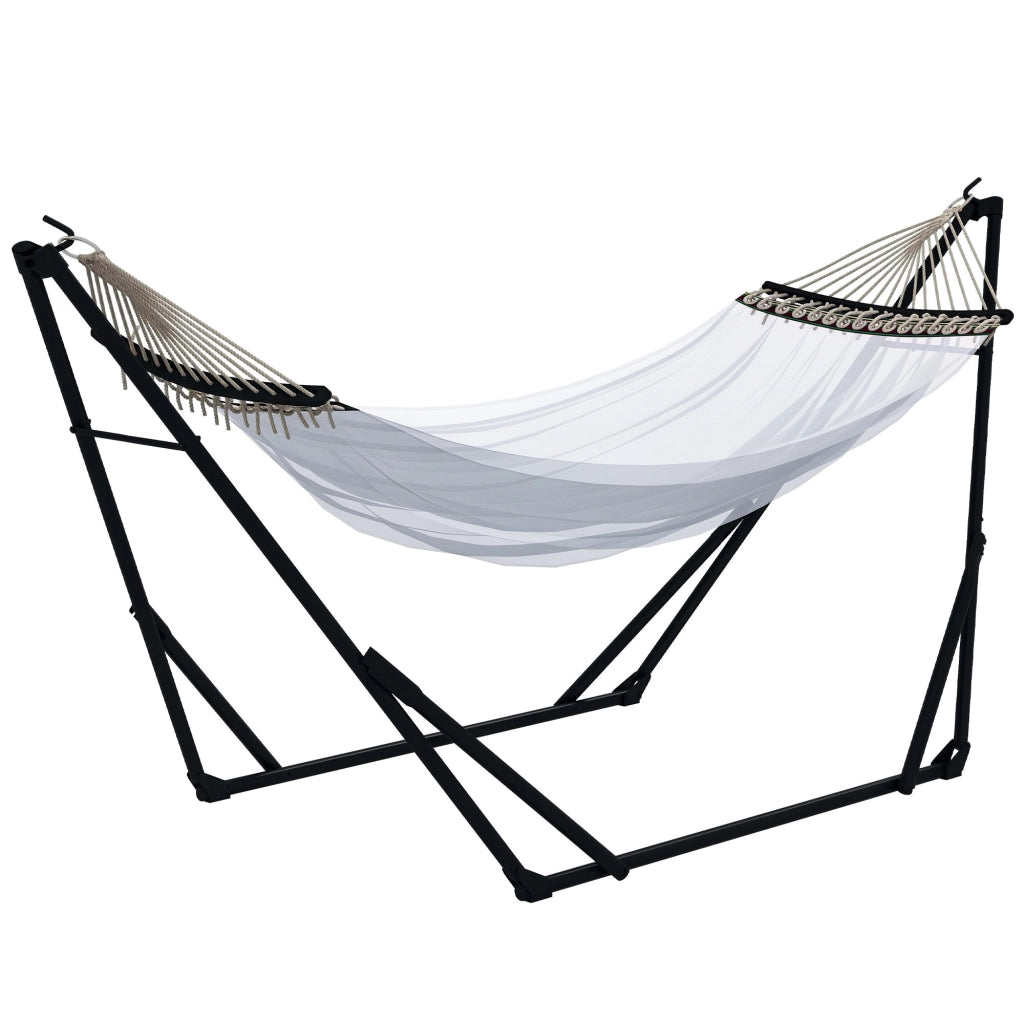 Hangmat Set con Amaca ¨C Zephmum ¨C 263x89x100 cm, Nero e Bianco