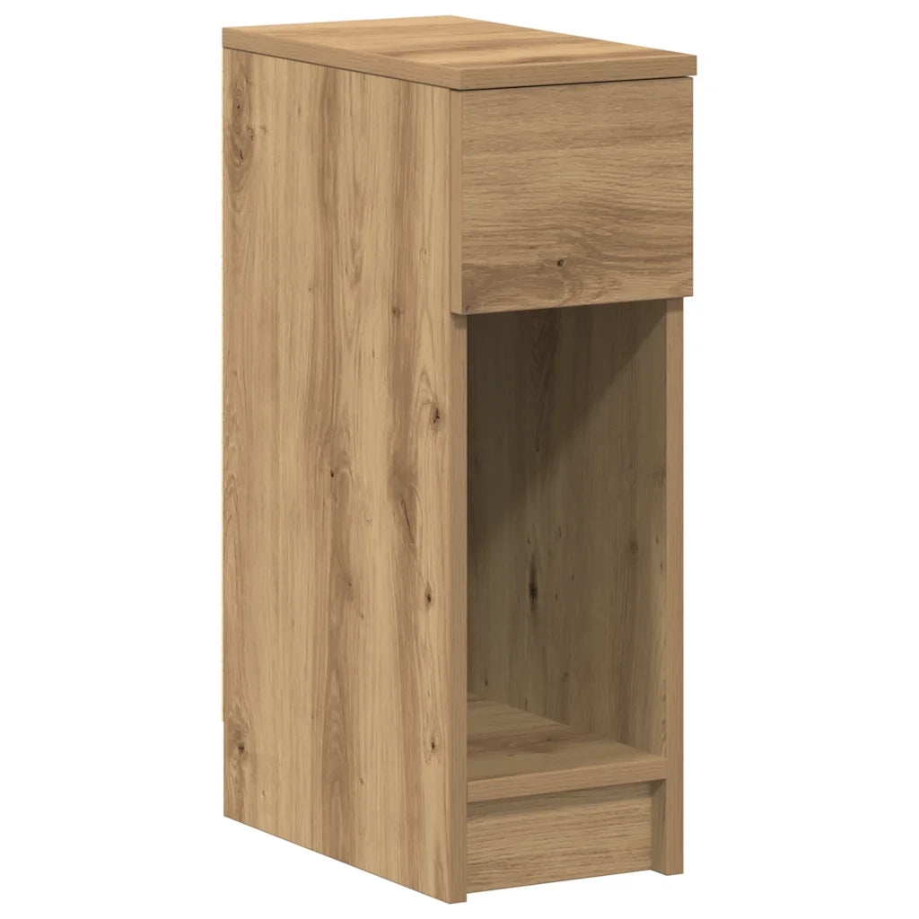 Comodino con Cassetto Rovere Artigianale 20x36x60 cm