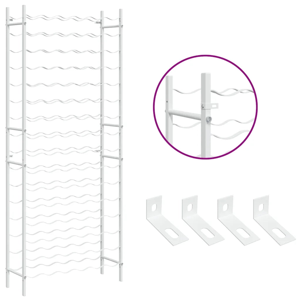 Portabottiglie per 96 Bottiglie Metallo Bianco CFW7043924