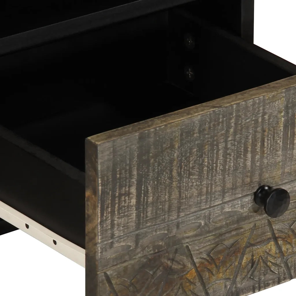 Mobile Porta TV Grigio Chiaro 70x33,5x46 cm in Legno Mango 4017793