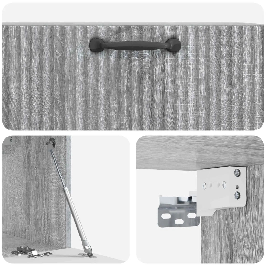 Mobile Porta TV da Muro Grigio Sonoma 78,5 x 31 x 30 cm