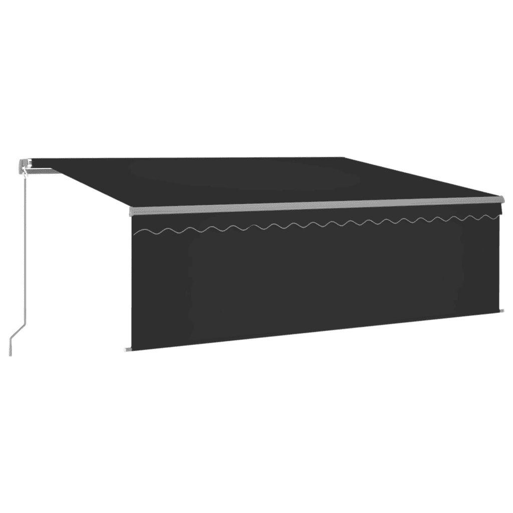 Tenda da Sole Retrattile Manuale con LED 4x3 m Antracite 3069424