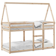 Letto singolo | Letto per adulti | Letto a Castello con Tetto 80x200 cm in Legno Massello di Pino